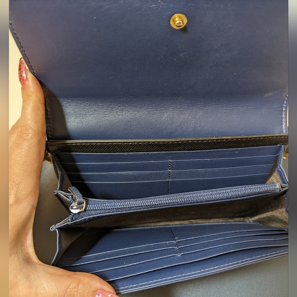 ✨Gucci ✨ marmont GG denim pearly denim long wallet converted to crossbody - Picture 12 of 14